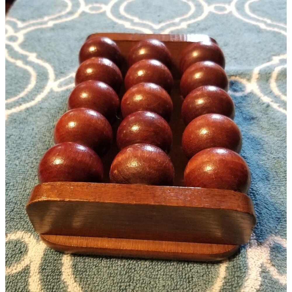 Vintage Wooden 15-Ball Roller Massager ~ Foot/Body Portable Therapy - Picture 3 of 10